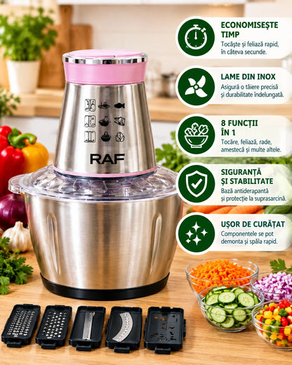 Tocator Multifuncțional RAF din Inox + Foarfecă multifuncțională de bucătărie GRATUIT