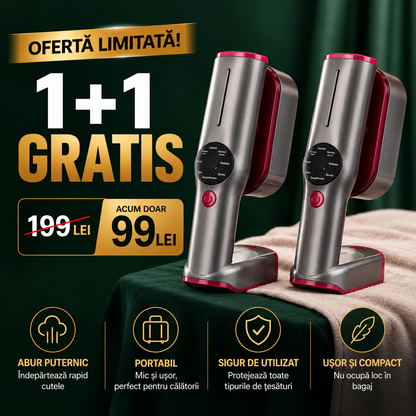 CreaseFix™ - Fierul portabil care scapă rapid de hainele șifonate